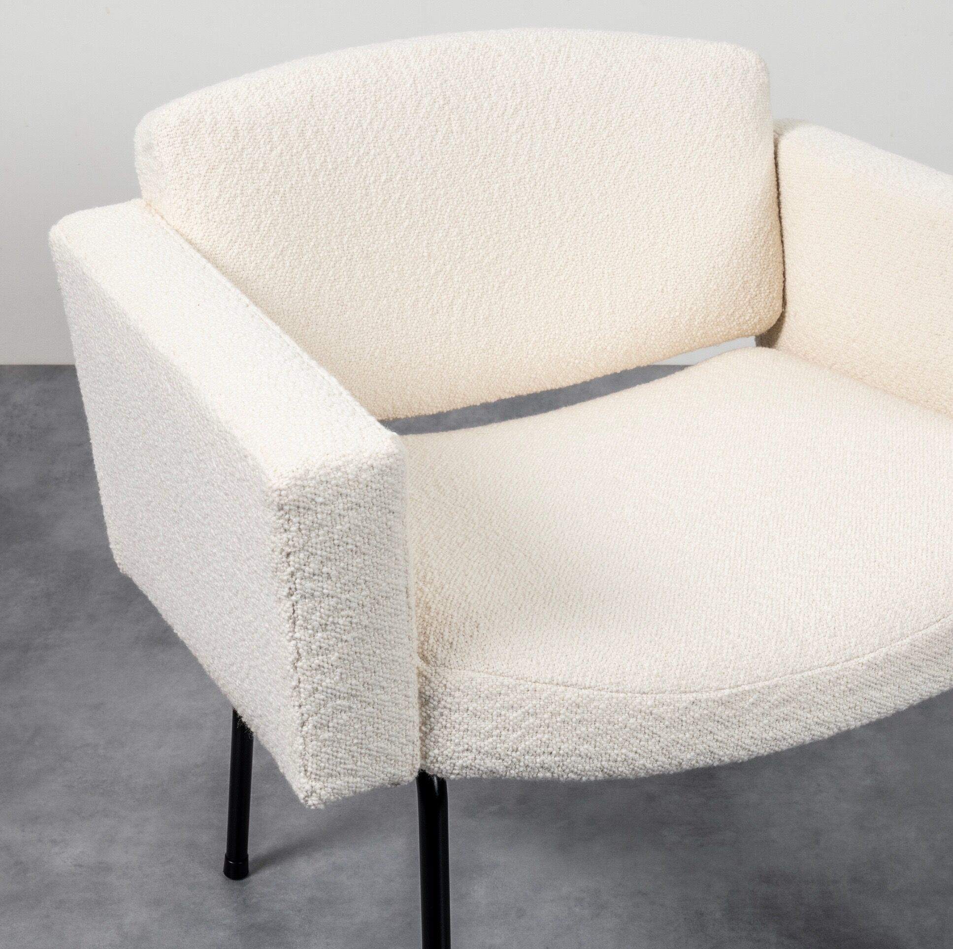 Armchair Council of Pierre Guariche for Meurop with fabric loop Lelièvre