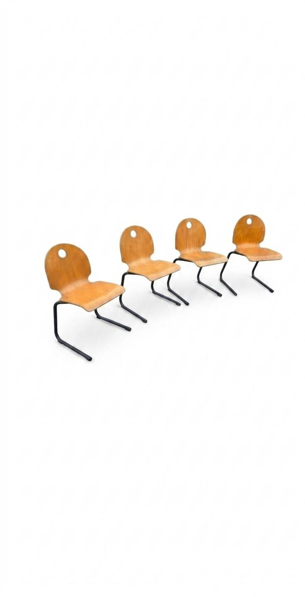 4 vintage school chairs from the 70s
