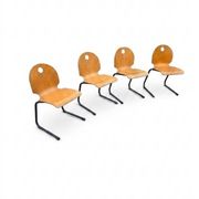 4 vintage school chairs from the 70s