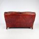 Vintage Thick Leather 2 Seat Sofa, 1980s