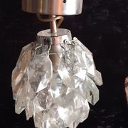 Lustre pampilles glycine / verre / cristal
