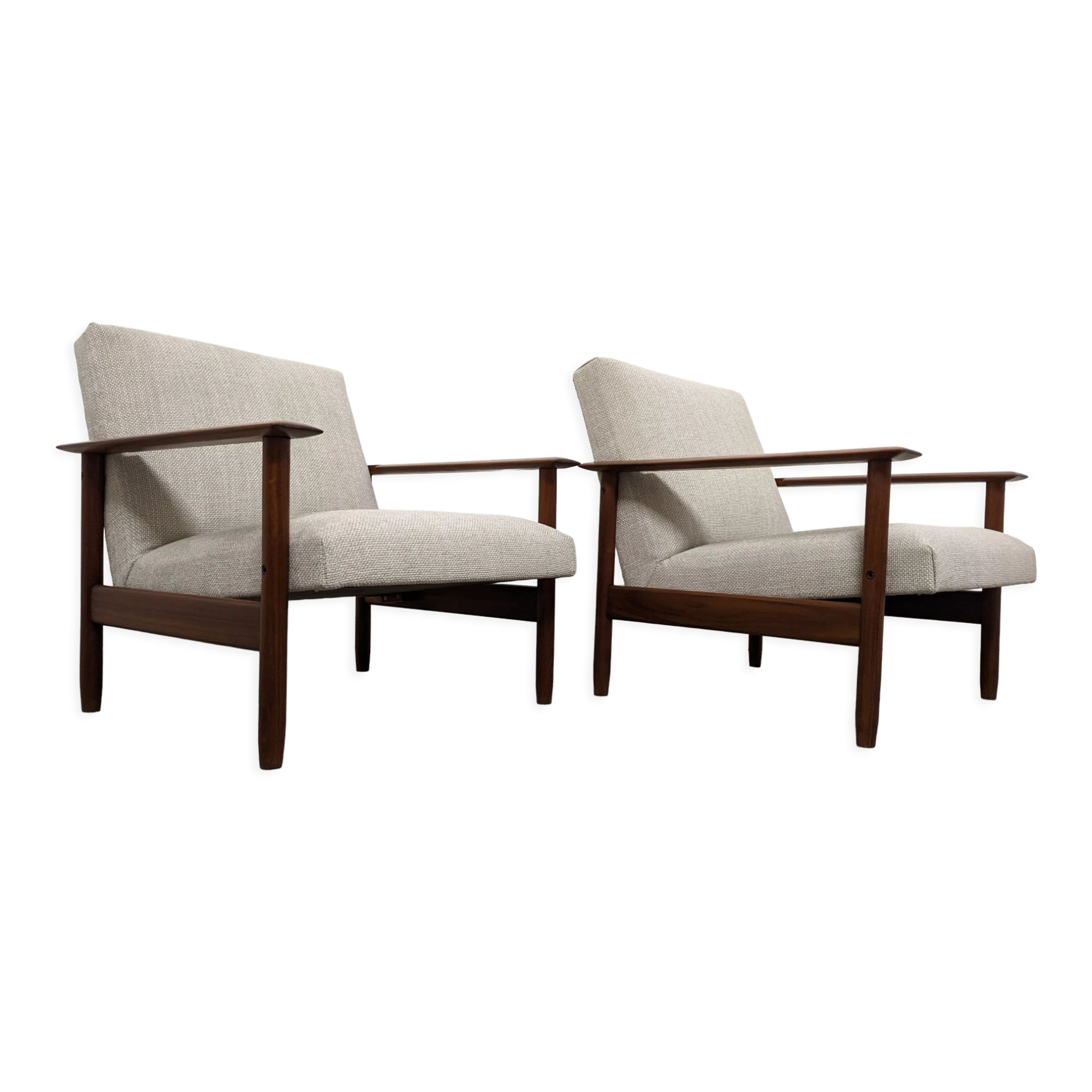 Pair of Danish teak armchairs from the 50s/60s