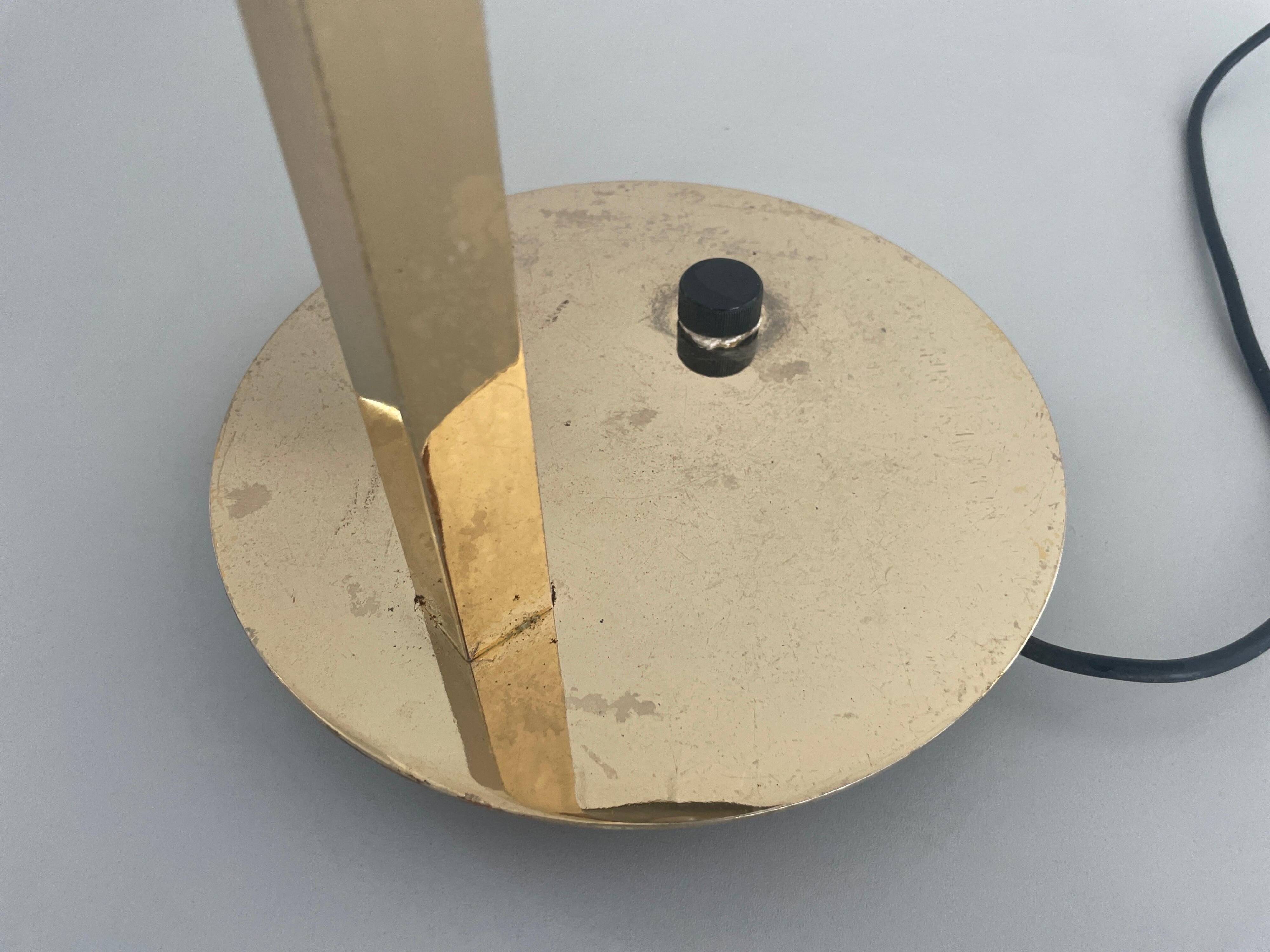 Large modernist desk lamp in brass by Hillebrand, 1960s, Germany.