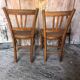 Pair of vintage luterma light wood bistro chairs