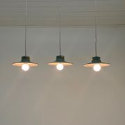 Enamelled industrial hanging lamp