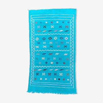 Moroccan Berber carpet turquoise bohemian