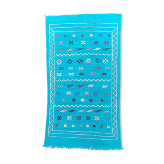 Tapis marocain berbère turquoise bohème