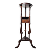 Élégant support de plante / table d'appoint en acajou victorien