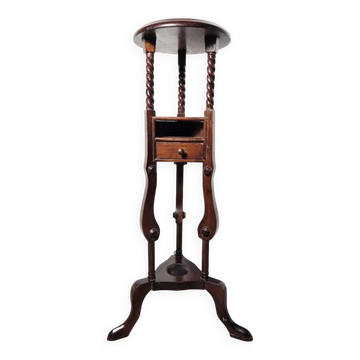 Élégant support de plante / table d'appoint en acajou victorien