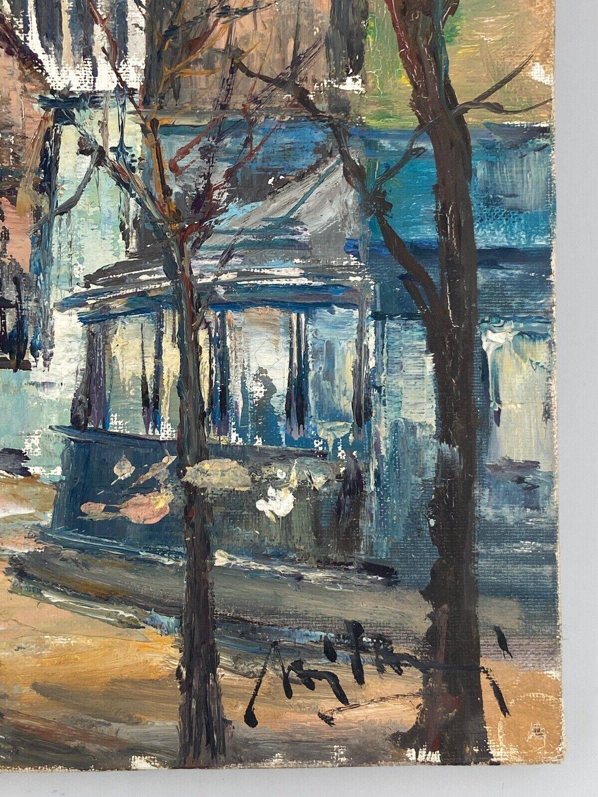 Oil on panel by Gino Milani Paris Saint-Pierre de Montmartre 1975