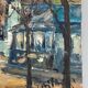Oil on panel by Gino Milani Paris Saint-Pierre de Montmartre 1975