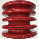 Scandinavian-style space age metal hanging lamp, red