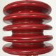 Scandinavian-style space age metal hanging lamp, red