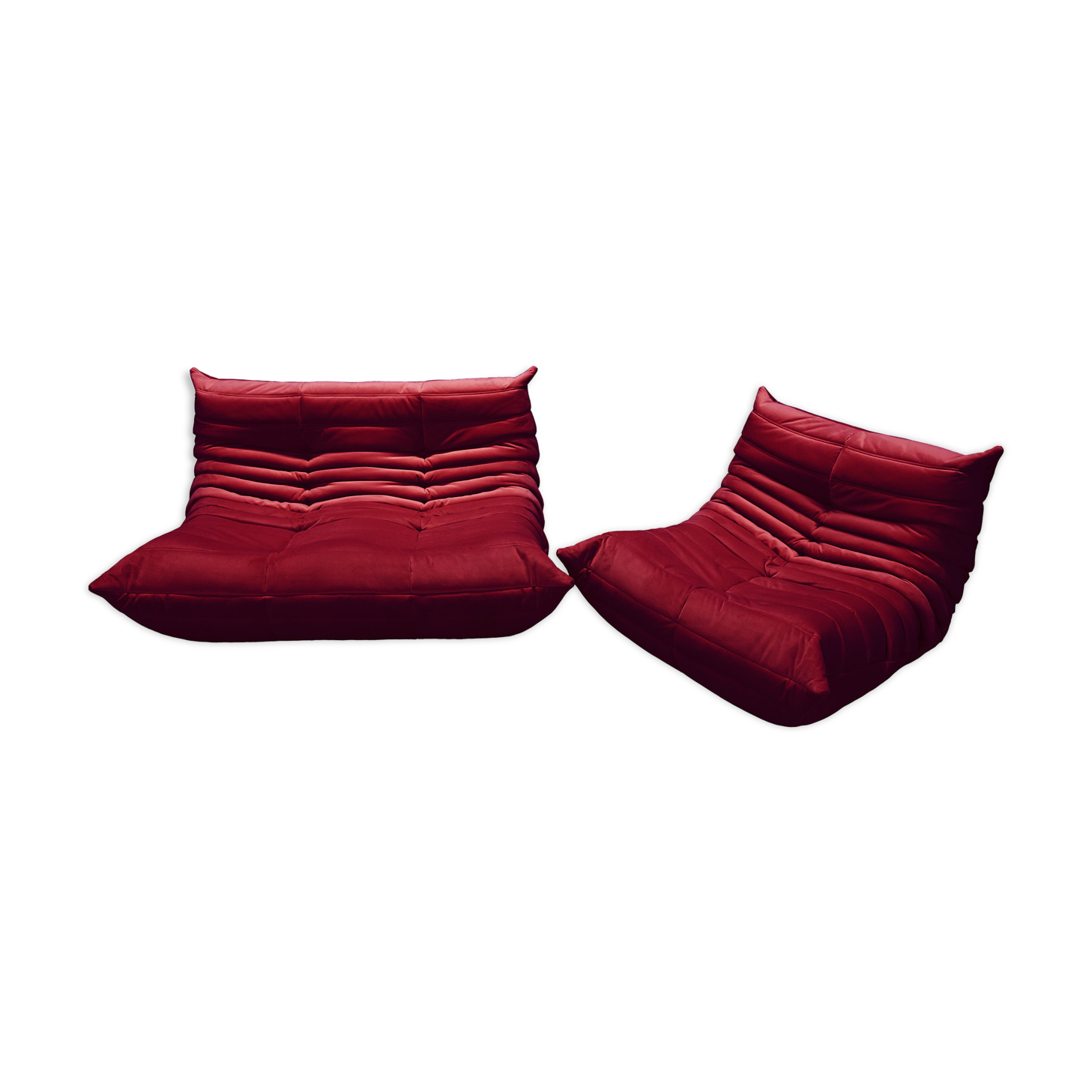 2 seater sofa and armchair « Togo », model designed by Michel Ducaroy 1973