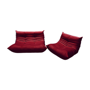 2 seater sofa and armchair « Togo », model designed by Michel Ducaroy 1973