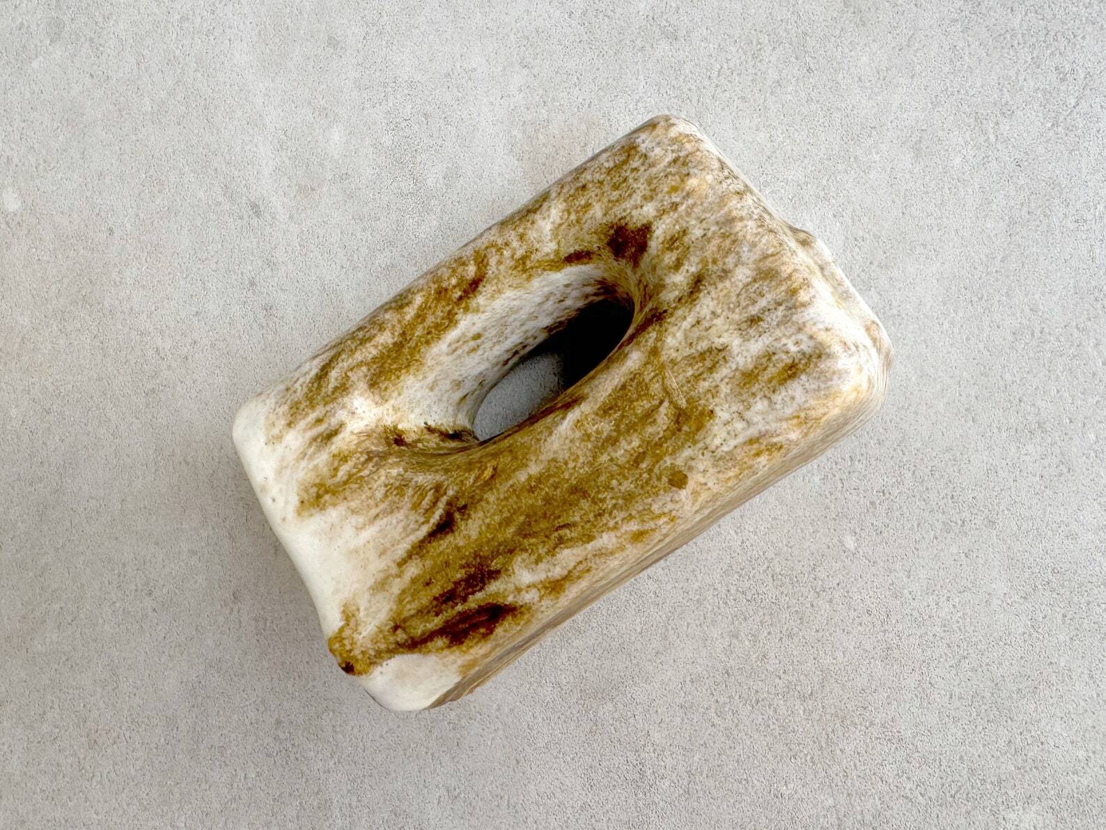 Small vintage Marei ceramic vase - block vase - fat lava - W. Germany