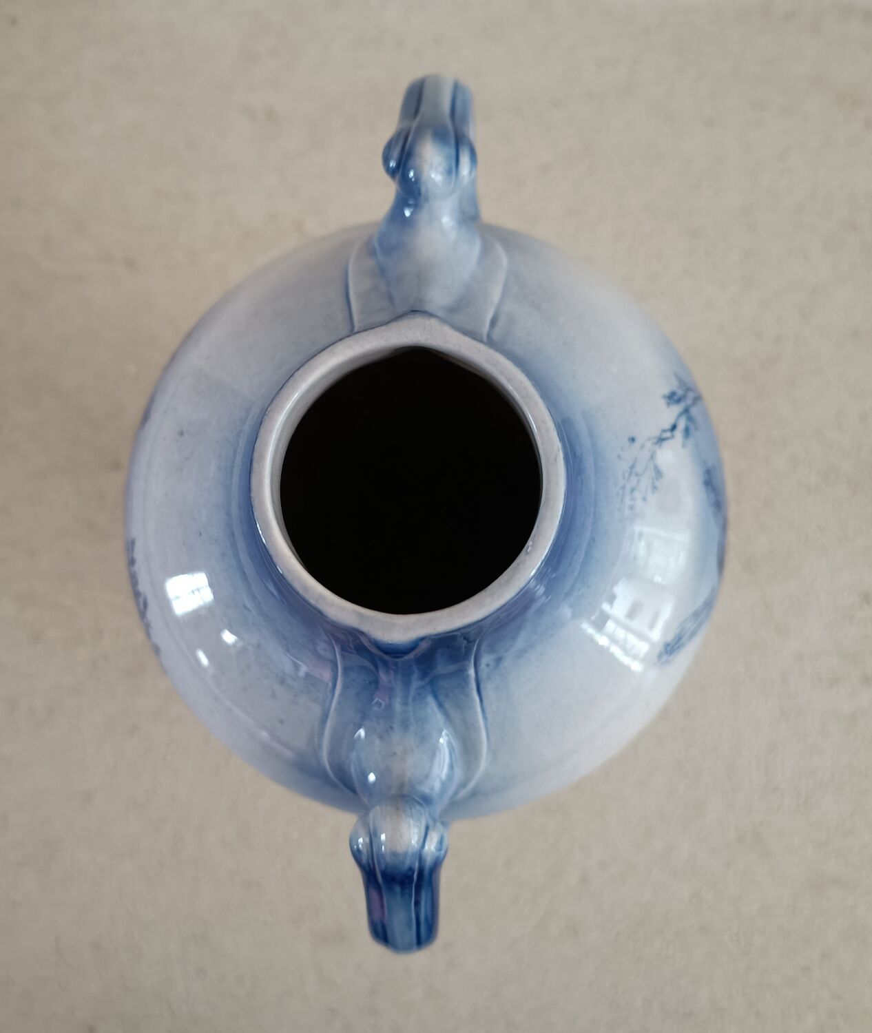 Vase with two handles Sarreguemines