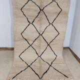 Handmade wool Berber rug 255 x 150 cm