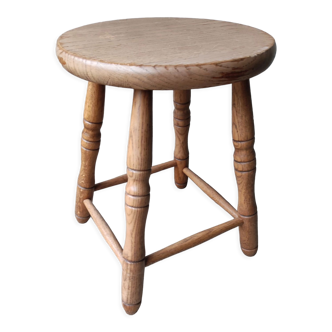 Tabouret bois massif vintage