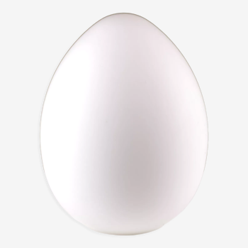 Domec Luminaires milk glass egg-shaped table light, France, 1985