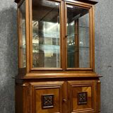 magnificent Art Deco period bookcase in light walnut circa 1930-1940