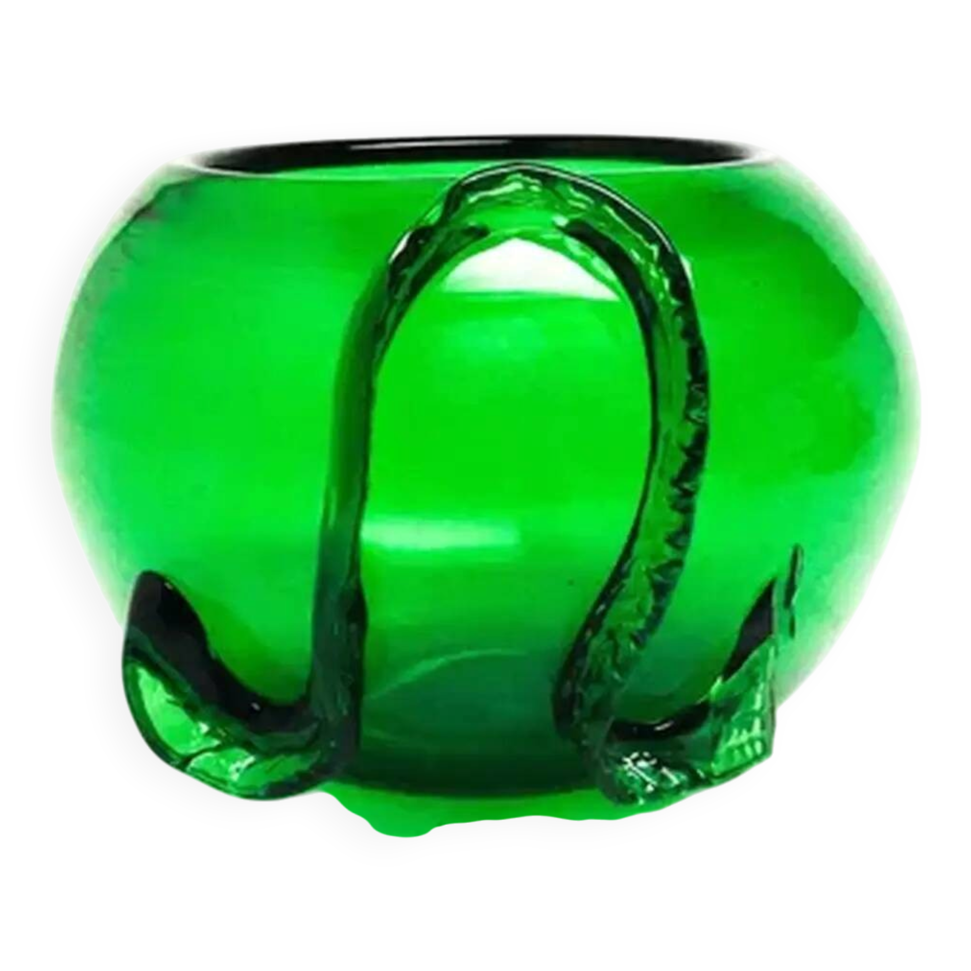 Vase, purple glass, designed by J. Słuczan-Orkusz, Poland, 1970s