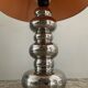 Vintage chrome ceramic lamp
