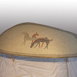 Mosaic coffee table horses pattern