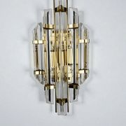 Venini Triedi cut glass wall sconce, Italy, circa 1970s