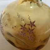 Pichet carafe carré fleurs émaillées