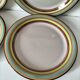 4 large graphic plates with multicoloured stripes – 26 cm