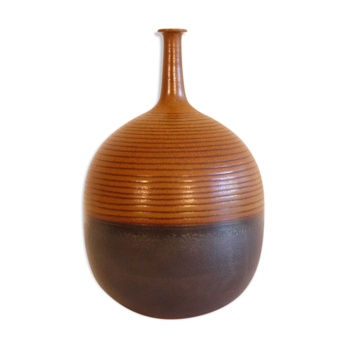 Vintage ceramic ball vase by Joan Carillo 1970
