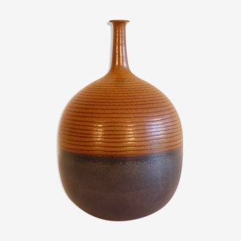 Vase vintage boule en ceramique de Joan Carillo 1970