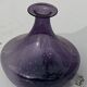 Bubble and purple blown glass decanter and faceted cut glass cap