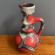 Red fat lava vase by Jopeko model 7201-21