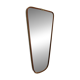 Vintage 1960 asymmetrical mirror in freeform, gold and red - 71 x 3