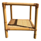 Bamboo and smoked glass side table, 1970s