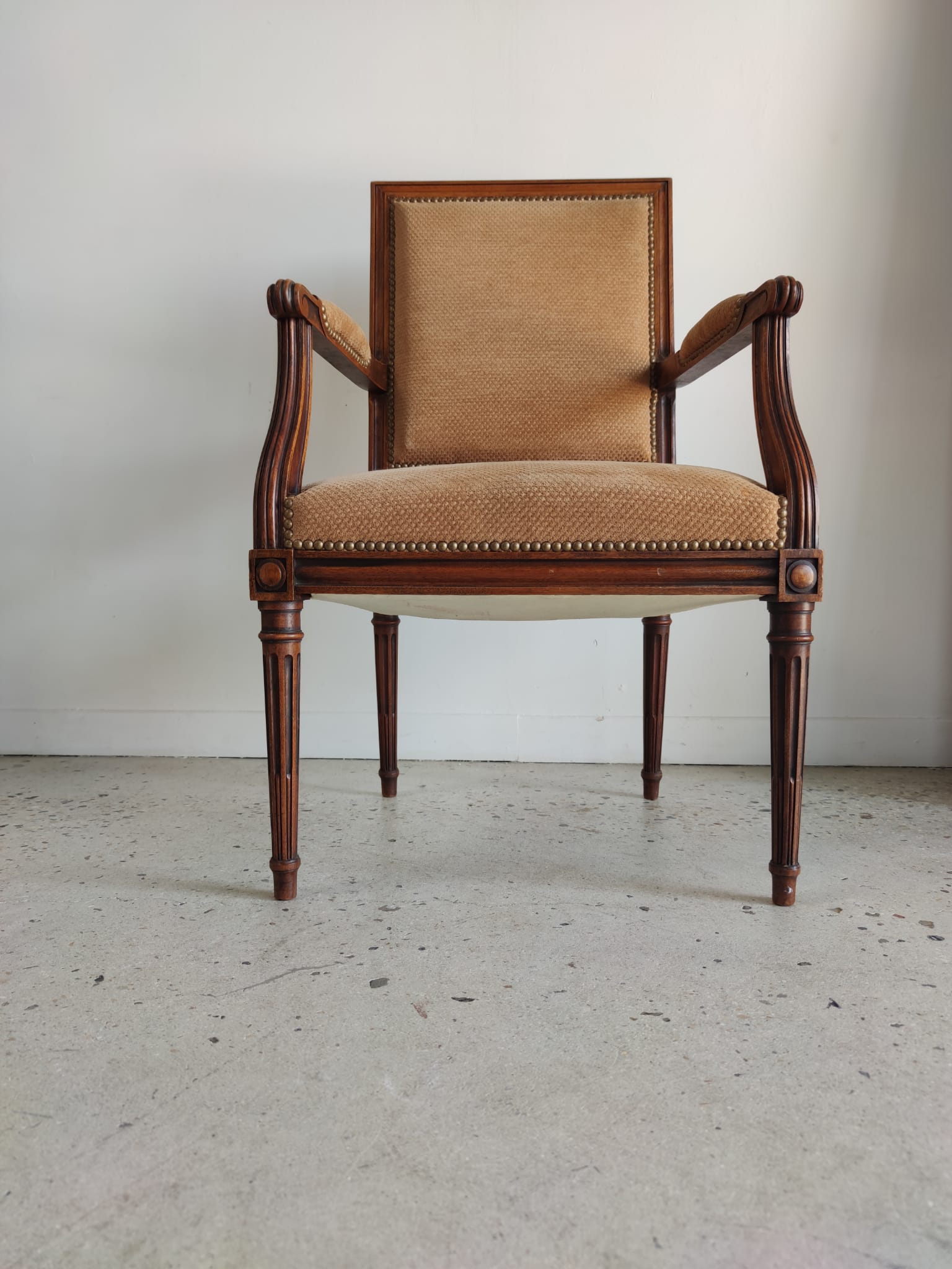 Louis XVI Jacob style armchair beige trim