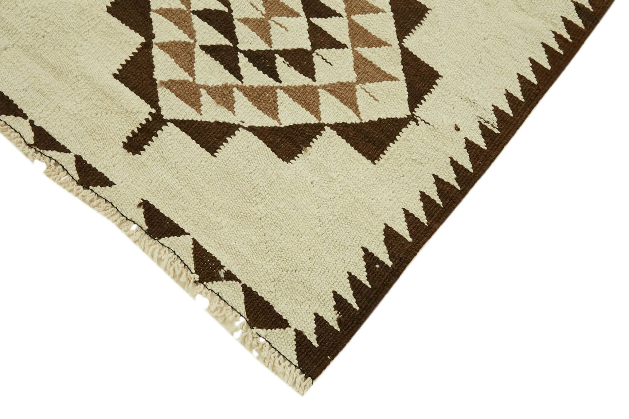 Turkish Handwoven Vintage Herki Kilim 85 cm x 338 cm