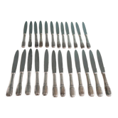 24 silver metal knives