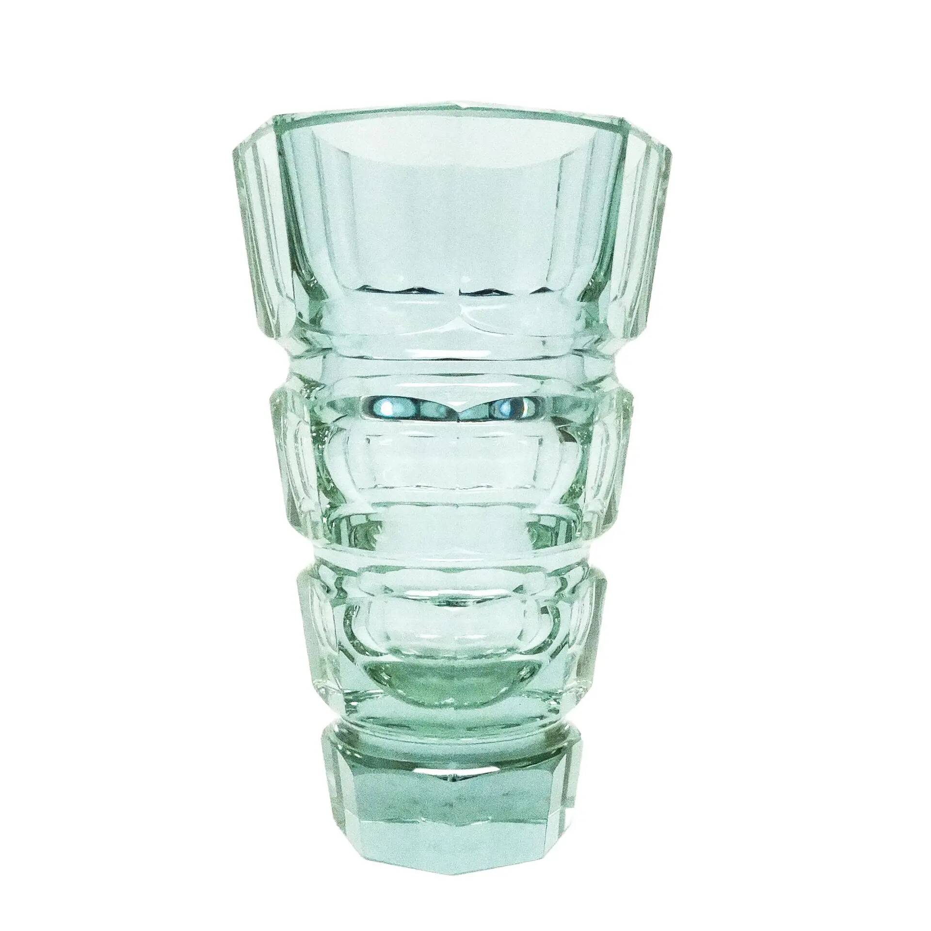 Art Deco vase, alexandrite glass, design by J. Hoffmann, Moser, Czechoslovakia, 1930s