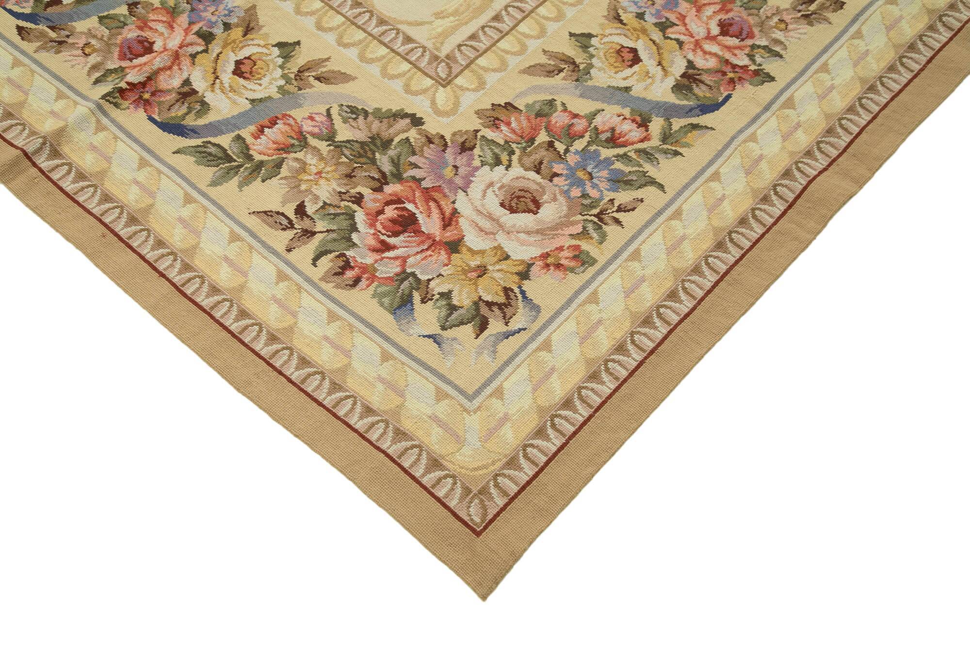 Handmade Vintage Flatweave Needlepoint Kilim 328 cm x 445 cm