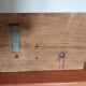 coat rack, sandblasted wooden and metal coat hooks