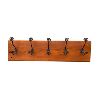 Wrought iron coat rack