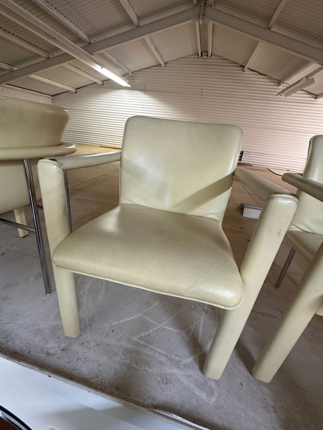 Ensemble de 4 chaises de salle à manger vintage Leolux Cachucha