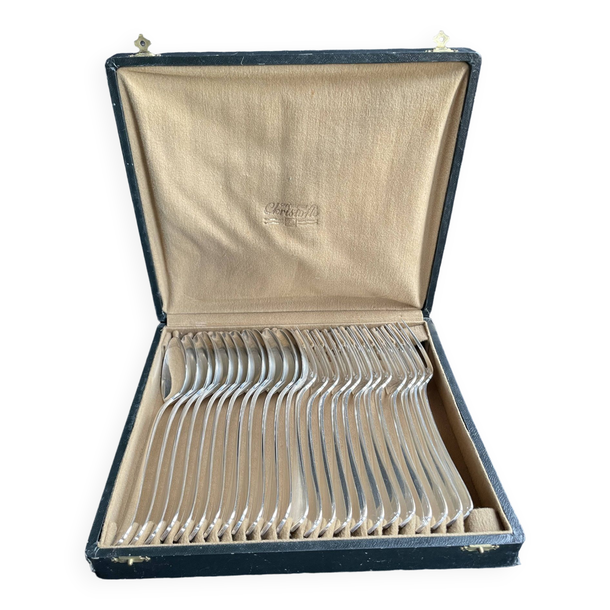 12 Christofle table forks and 12 spoons