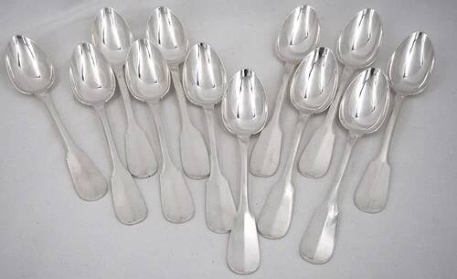 Ercuis Uniplat, Valois, 12 dessert and side plates, 24 pieces, 18 cm.