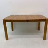 table à manger extensible en bois de pin, Rainer Daumiller, années 1970