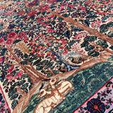 Ancient Persian carpet, Kirman Laver, circa 1880
