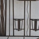 Mirror coat racks in wrought iron 1930 style Art deco